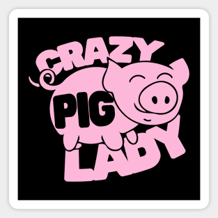 Crazy Pig lady Magnet